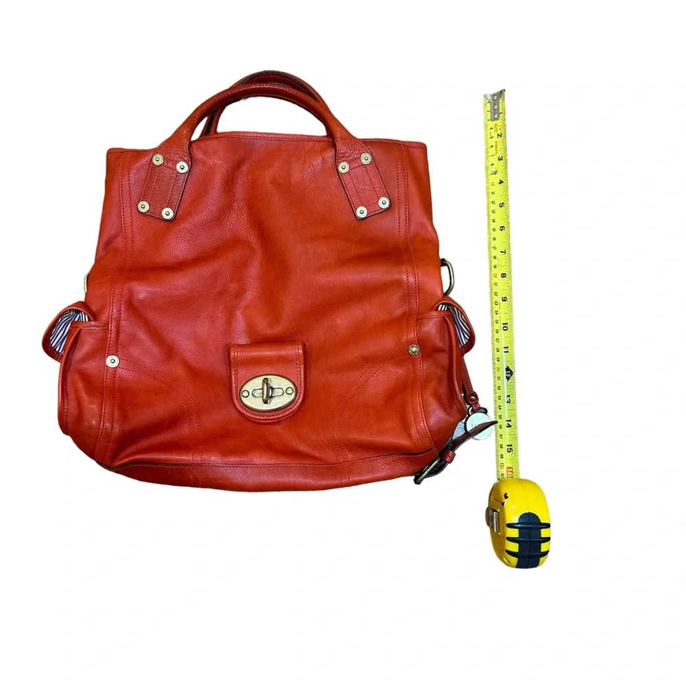 Mulberry "Jody" Leather Satchel Shoulder Bag Tote Clutch Purse, Red - Picture 8 of 14